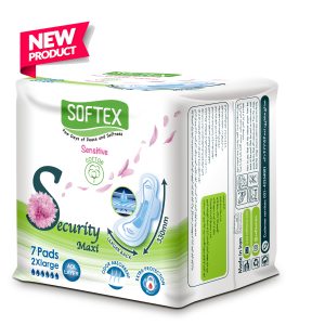 نوار بهداشتی بالدار نازک خیلی خیلی بزرگ کتان سافتکس(security maxi)